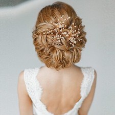 3 Pieces Bridal Hair pins Pearl Wedding Hair Accessories for Brides and Bride...