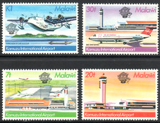 Malawi 1983 QEII Kamuzu International Airport set of 4 mint stamps LMM