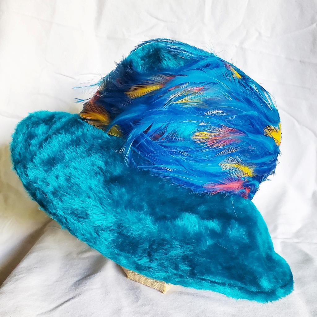 Vintage 1960s Christian Dior Miss Dior BLUE !! Cloche Hat w
