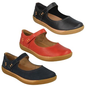 Femmes Clarks Unstructured Cuir Mary Jane Plates Chaussures Taille de l'ONU Haven Sangle | eBay