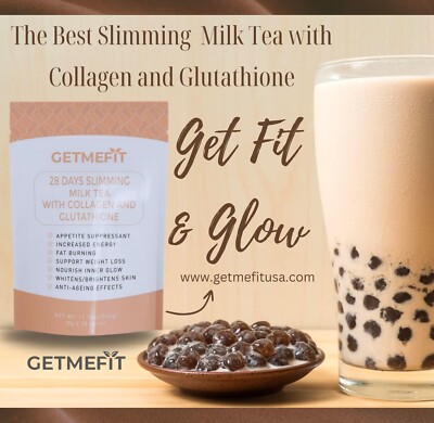 Getmefit 28 Days Slimming Milk tea with Glutathione & Collagen drink