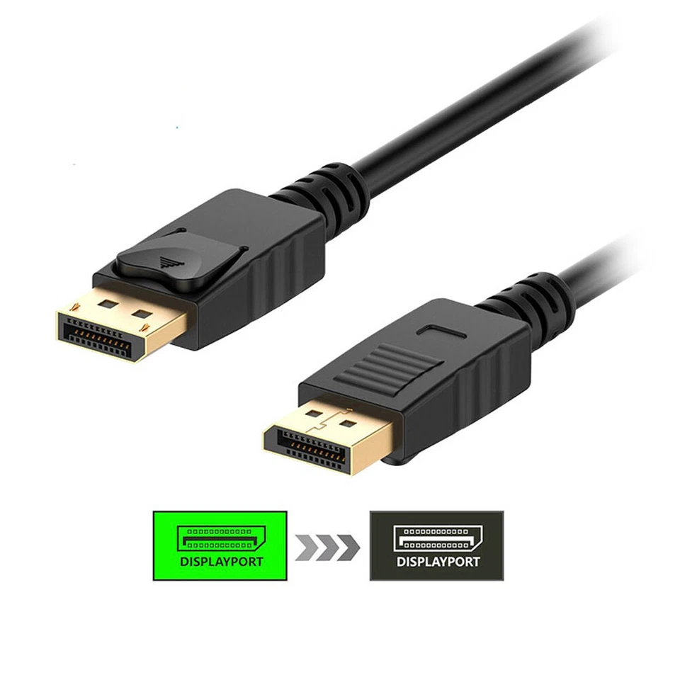 L48 DisplayPort Kabel Verbindungskabel, DisplayPort auf DisplayPort Stecker 1,8m - Bild 3 von 4