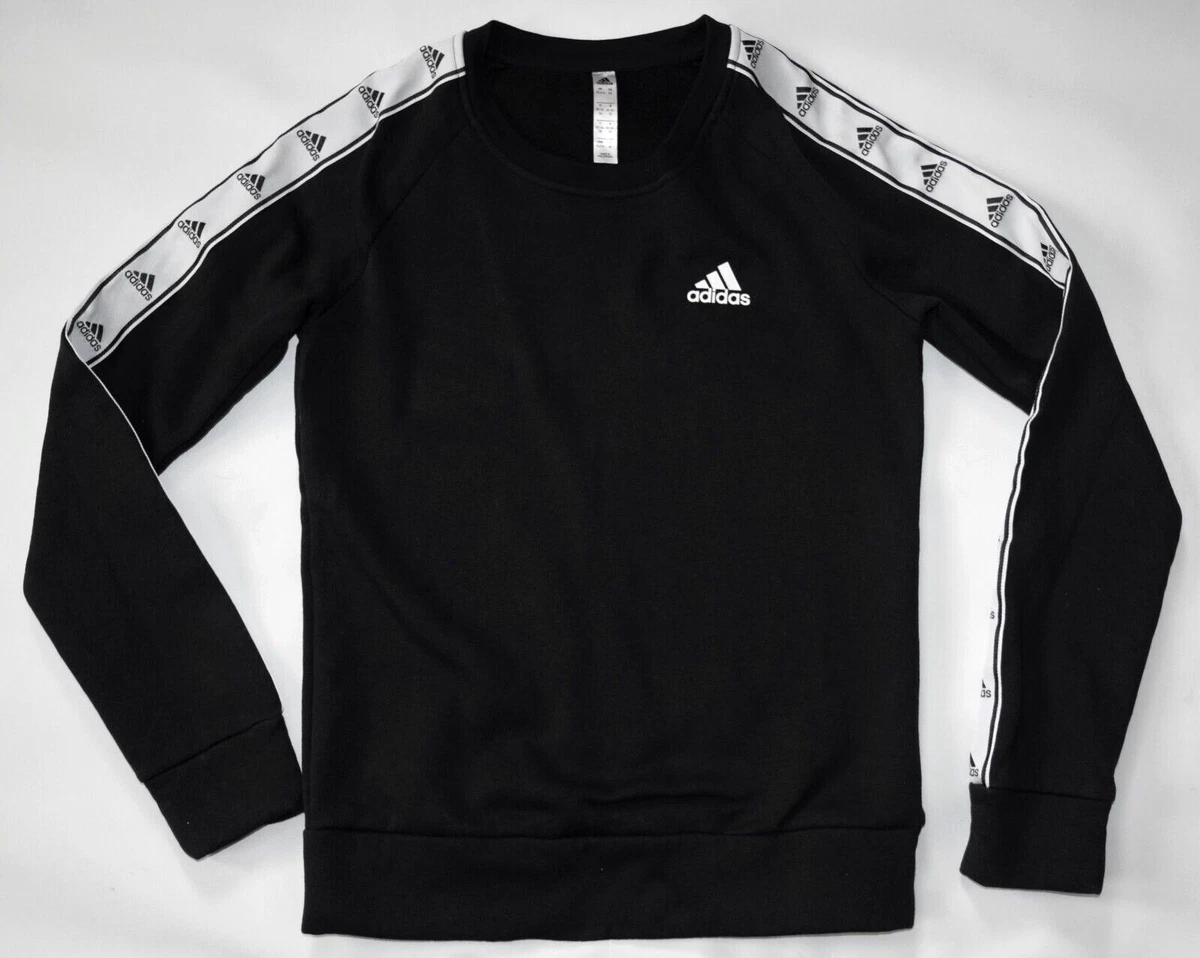 Adidas women's tiro hotsell tape crewneck sweatshirt