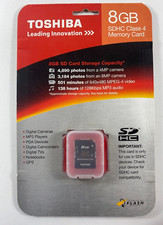 Toshiba 8GB SDHC Class 4 Memory Card NEW