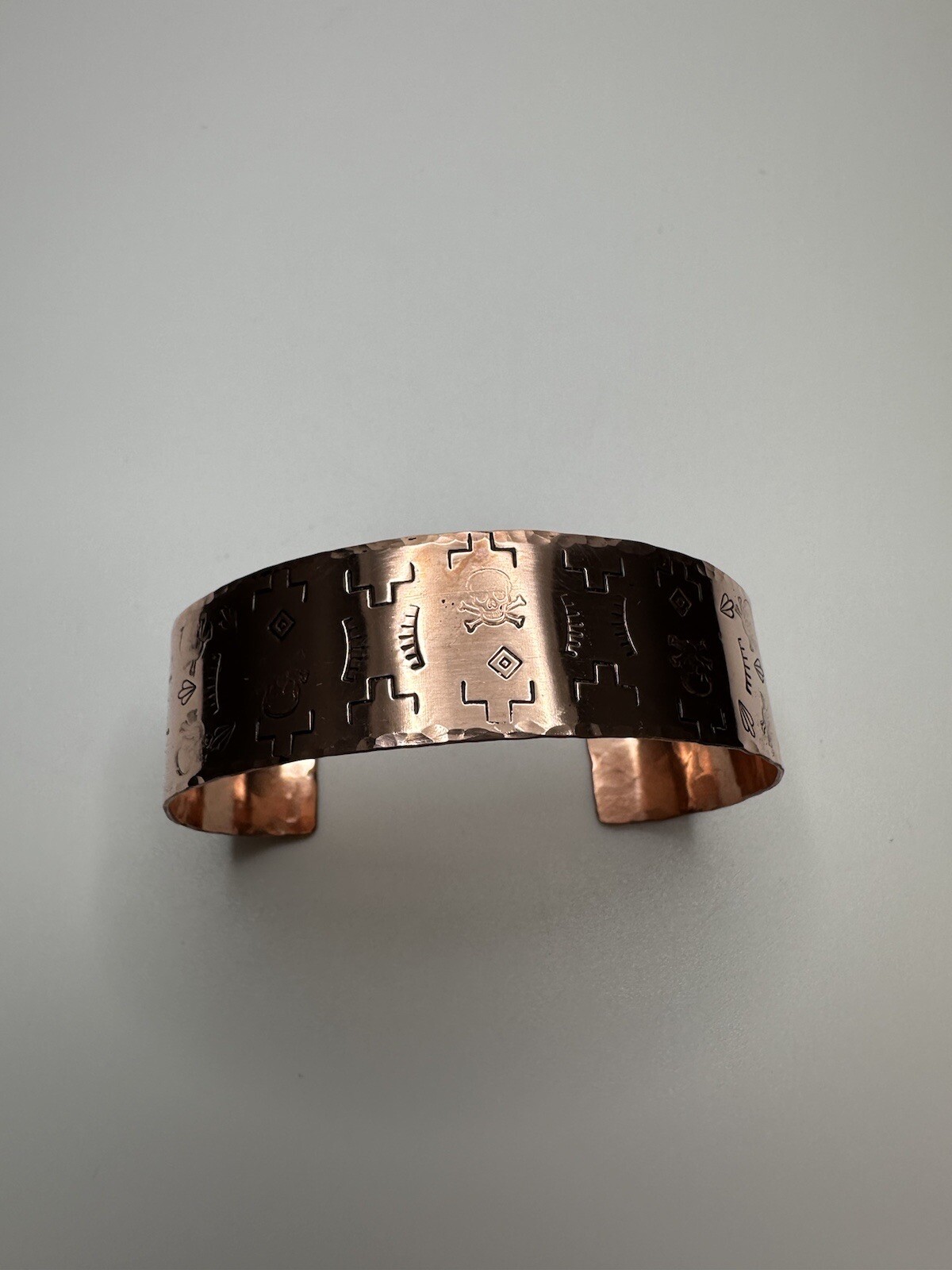 New Solid Copper Skull Hammered Southwestern Styl… - image 17
