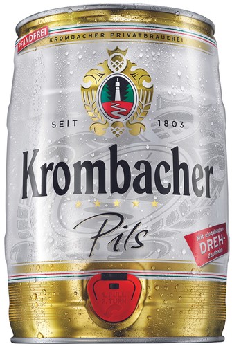 Krombacher Pils Partyfass 5 Liter 4,8% vol