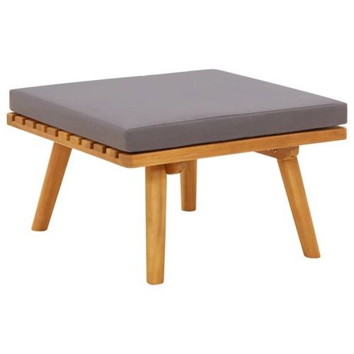 4 Piece Garden Set with Cushions Solid Acacia Wood Y9W0 - Picture 6 of 10
