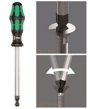 WERA 352 BALL END Hex Drive Kraftform Hexagon Screwdrivers, From 1.5mm To 12mm