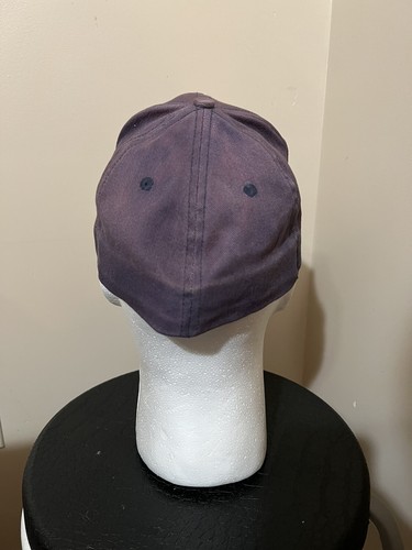 Vintage Harley Davidson Distressed Faded Blue Hat with Metal Logo Medallion - Picture 3 of 7