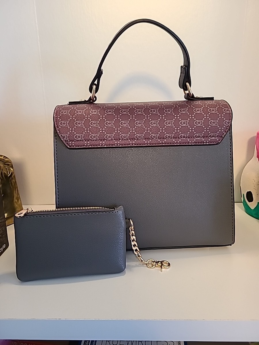 Dune London Bag with Matching Wallet Set Winish Purple/Tan