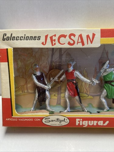 Vintage Jecsan Set #537: Crusaders (6pc. Plastic Toy Soldier Set) - Picture 2 of 5