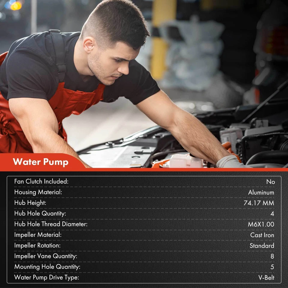 Bomba de agua del motor con junta para Toyota Corolla 1976-1982 Corona 1974 1610018010 Foto 2 de 4