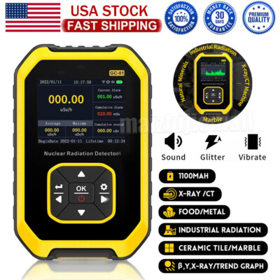 Nuclear Radiation Detector GM Geiger Counter β/γ/X-Ray Dosimeter Portable