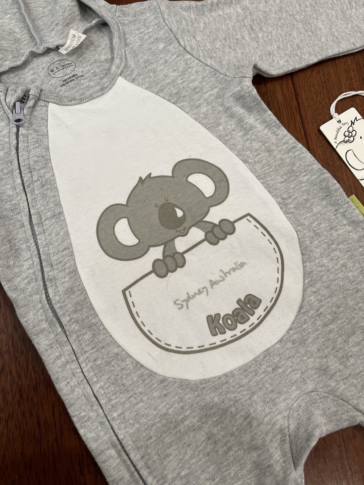 Kiki koala & friends baby coverall one piece jumpsuit hooded ears 3-6 months