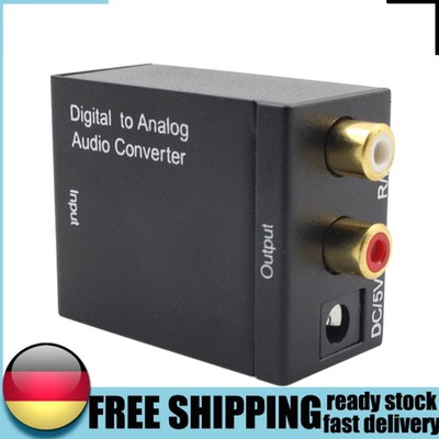 Digital Optical Toslink SPDIF Coaxial to Analog Audio Signal Converter Adapter
