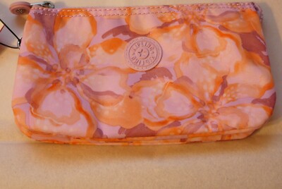 Kipling Creativity Large Pouch Floral Powder NWT USA Free Shipping