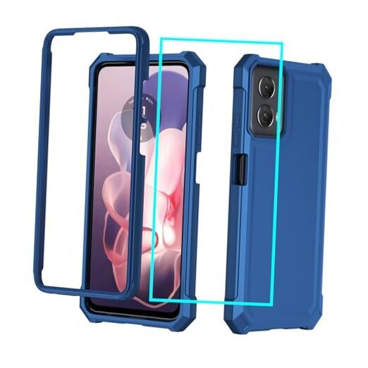for Motorala Moto Case with Screen Protector,Moto G G Stylus 5G 2024 Blue