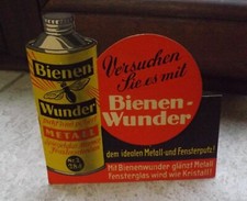 Original altes Pappe Schild Bienen Wunder Werbung Putzmittel