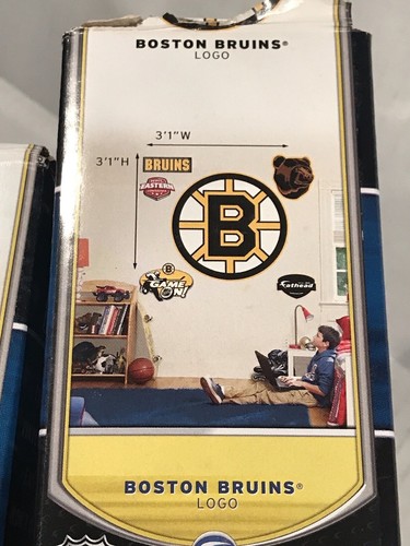 Boston Bruins Logo Fathead LIFESIZE HI DEF Wall Graphics 3'1"H &W