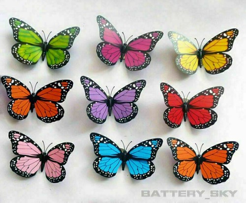 3D Colorful Artificial Butterflies Wedding Party Gift Waterproof Fade Resistant - Picture 1 of 7