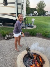 CLINKER GRABBER FIRE TOOL Log Mover Turner Fire Pit Campfire Fireplace Stove