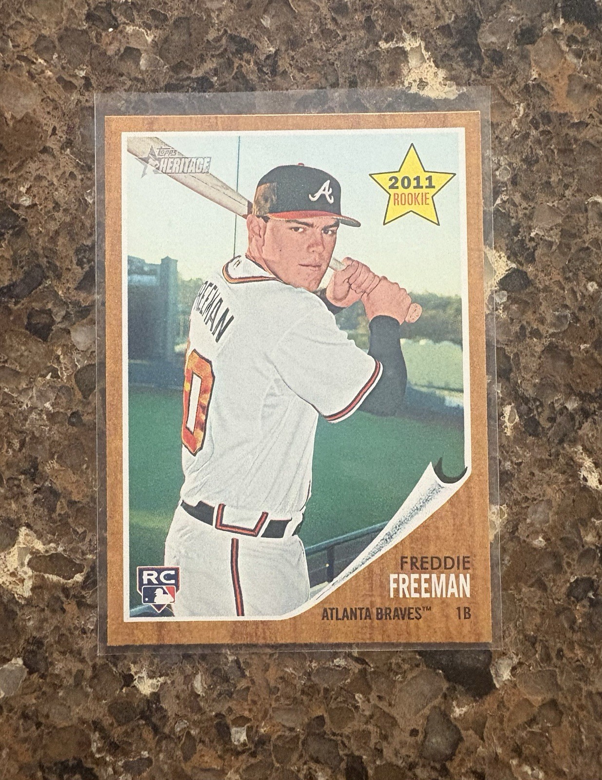 2011 Topps Heritage - Freddie Freeman #76 (RC) LOOK 👀!!! NO RESERVE!!!
