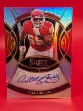 Panini 2025 Select Signatures Silver Prizm Will Shields Chiefs Auto #SP-WSS