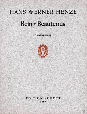 Hans-Werner Henze Being Beauteous Vocal Score Piano Sheet Music Schott Book