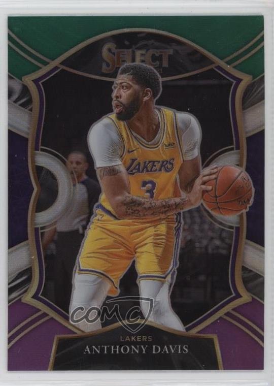 2020-21 Panini Select Concourse Green White Purple Prizm Anthony Davis #45 06xp