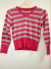 FIT2 Mädchen Strickpullover gestreift Rosa/G...