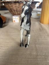 Vintage 1975 5 Inch Imperial Plastic Toy Black Horse Figure Made In Hong Kong