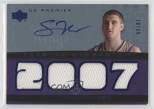 2007-08 UD Premier Remnants 4 Blue 10/25 Spencer Hawes #PR2-SH Auto nd3