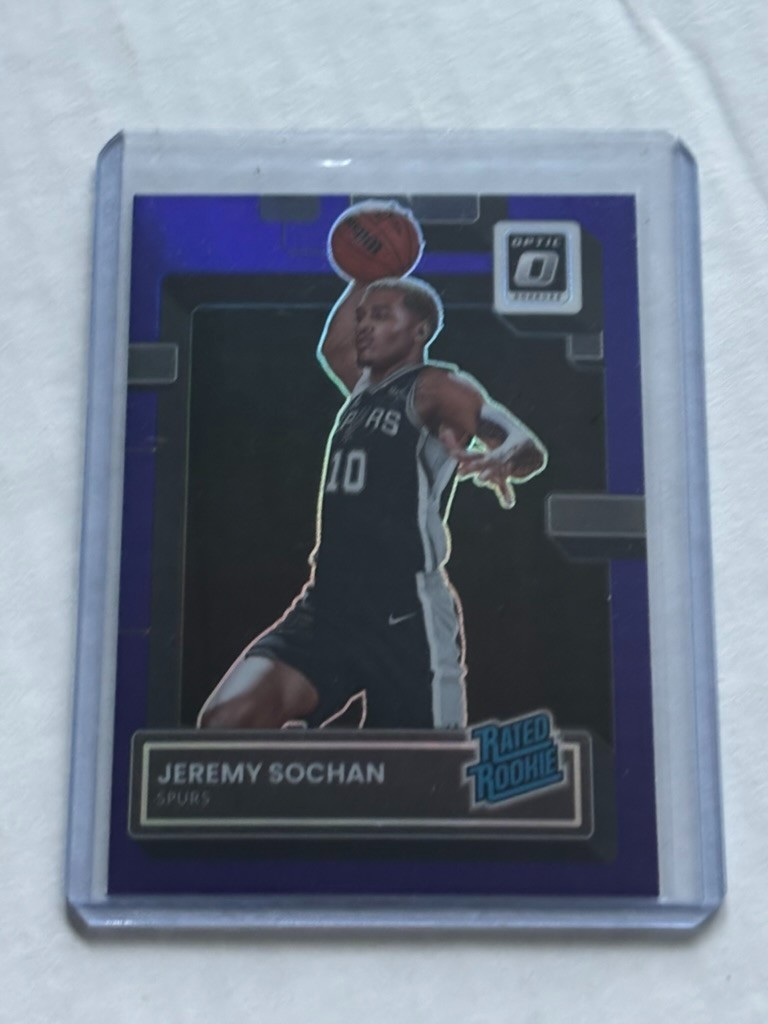 2022-23 Panini Donruss Optic - Rated Rookie Jeremy Sochan #236 Purple Prizm (RC)