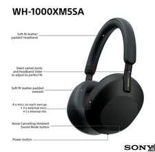 Sony WH-1000XM5SA Wireless Noise Cancelling Over-Ear Bluetooth Headphones