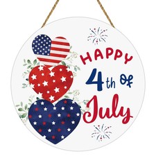 4th of July Decorations Patriotic Decorations Heart Patriotic Wreath Hanging ...