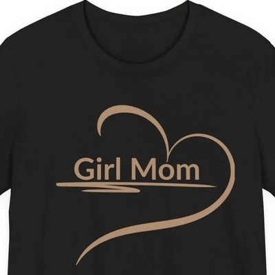 Girl Mom Shirt Mothers Day Gift for Girl Mom Cute Heart Mom Life T-Shirt
