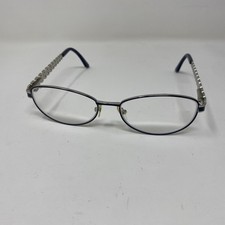 CHRISTIAN LACROIX EYEWEAR 668 NAVY BLUE SILVER 54-16-140 FLEX HINGE :B53