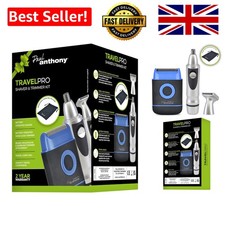 Complete Travel Grooming Kit - Battery Operated Shaver, Beard and Nose Trimmer