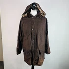 Everdeen Squire Women’s Brown Waxed Cotton Jacket with Hood size XL