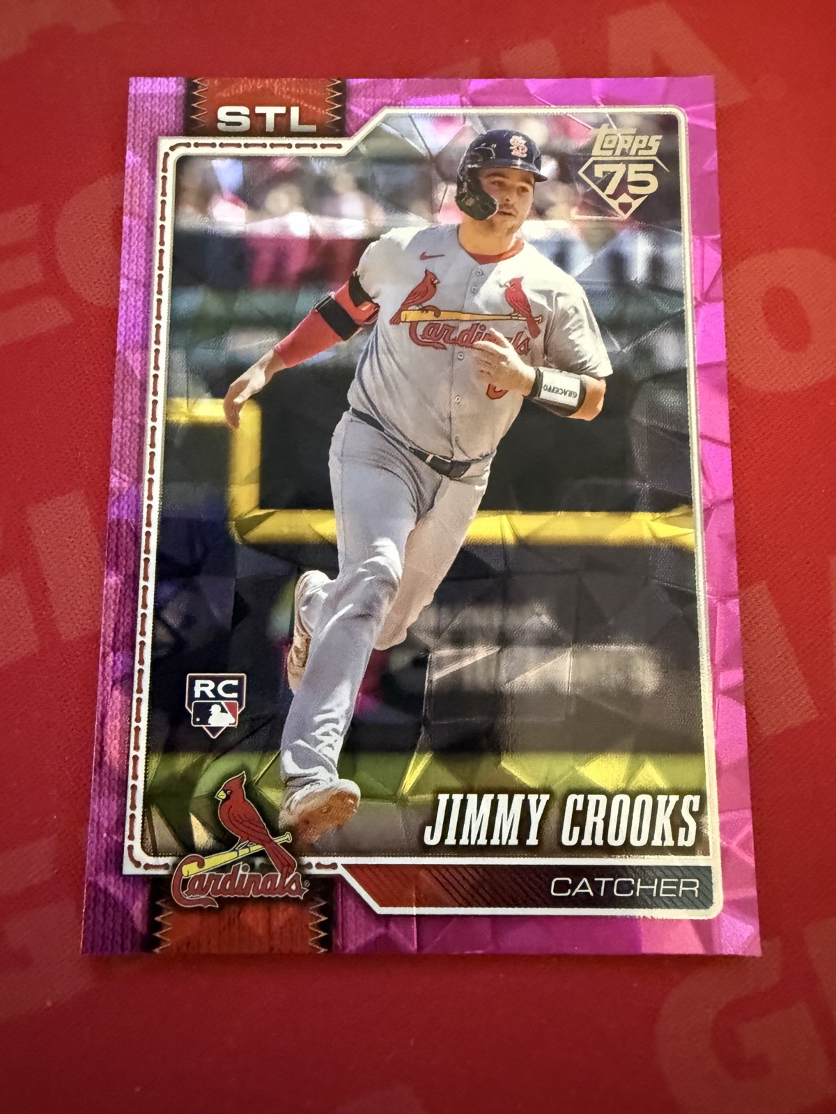 2026 Topps Series 1 - Jimmy Crooks III #73 Pink Holo Foil (RC)
