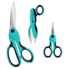SINGER ProSeries Sewing Scissors Bundle: 8.5" 4 inches x 1.25 inches, Teal