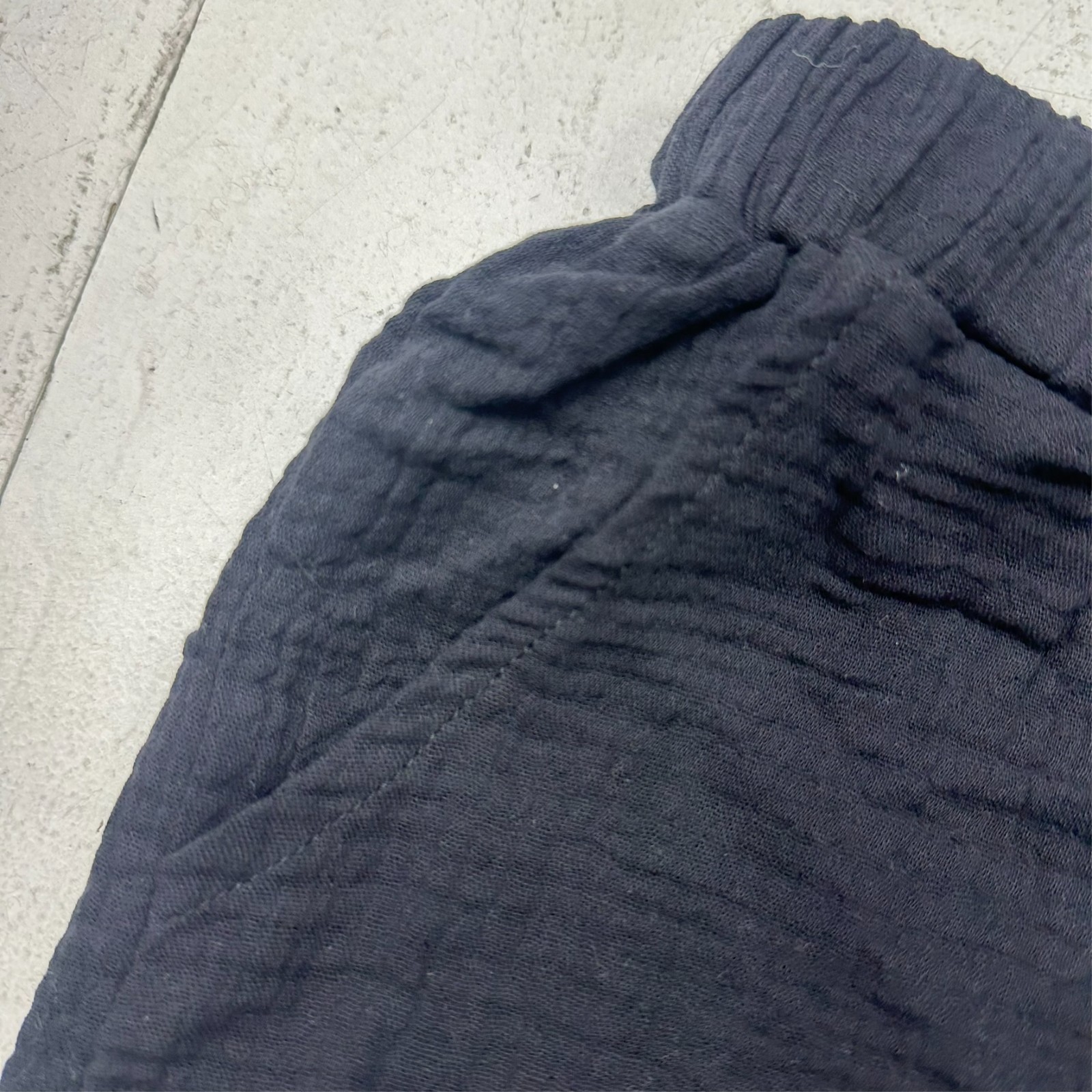 Shein Solid Black Drawstring Basic Gauze Comforta… - image 2