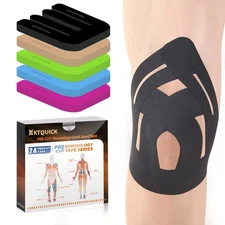 PreCut Kinesiology Tape for Knees, 24PCS Upgraded Waterproof Knee Tape for Kn...