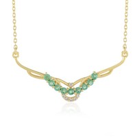 Cavill Kolumbianischer Smaragd 0,44Ct Silbercollier 925 Sterling