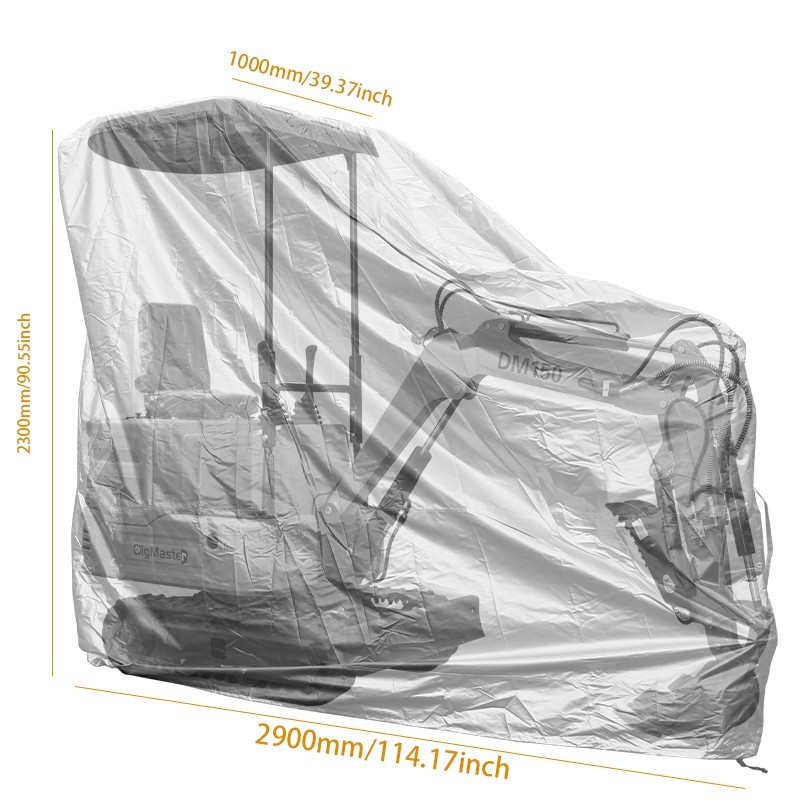 Premium Full Cover Mini Excavator Cover Rain Sun Freeze and Hail Resistan 0.8-2T