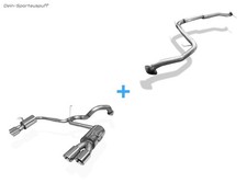 FOX Edelstahl Duplex Racing-Anlage Honda Civic 9 FK2 Type-R je 2x90mm rund