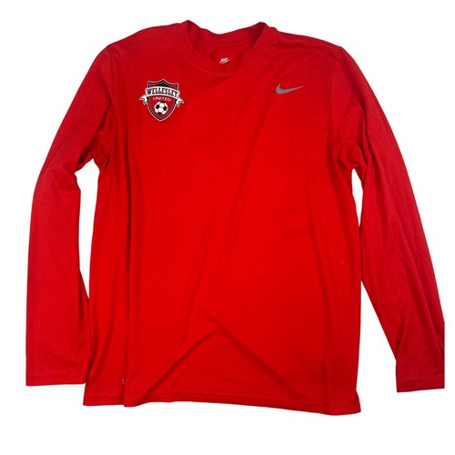 Nike Dri-FIT The Nike Tee Wellesley United Soccer Long Sleeve Red Kids