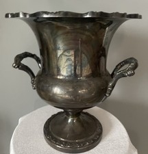 Vintage 1940's? Silver-plate Champagne & Wine Bucket 10 1/4 Tall X 9 1/2
