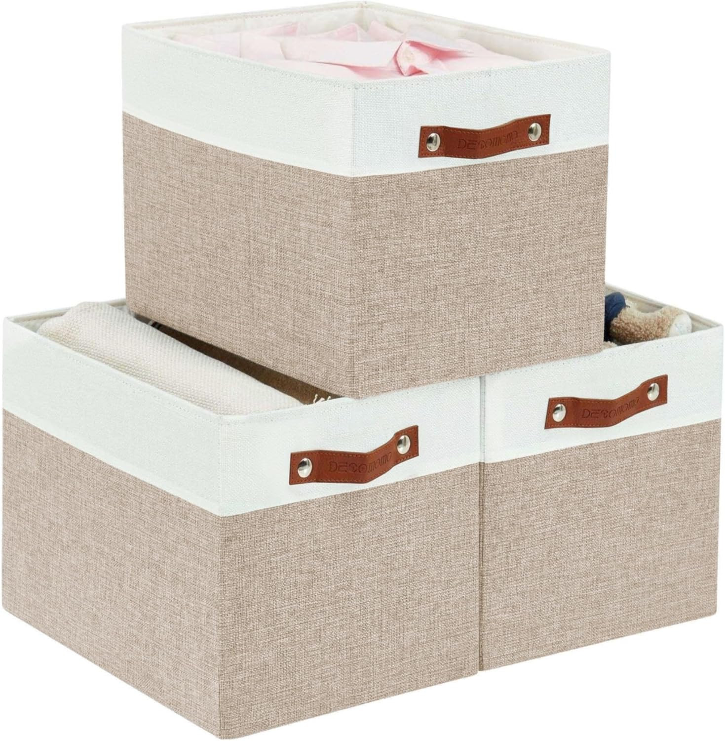 Kallax Storage Cubes - 13x15x13 Storage Bins, Baskets for Organizing Shelves (Be