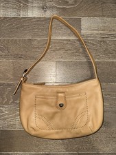 Stone Mountain Tan Leather Shoulder Bag Adjustable Strap w/ Silver Hardware